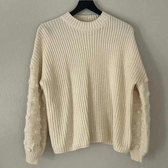 & Merci Sweaters - White Knit Sweater